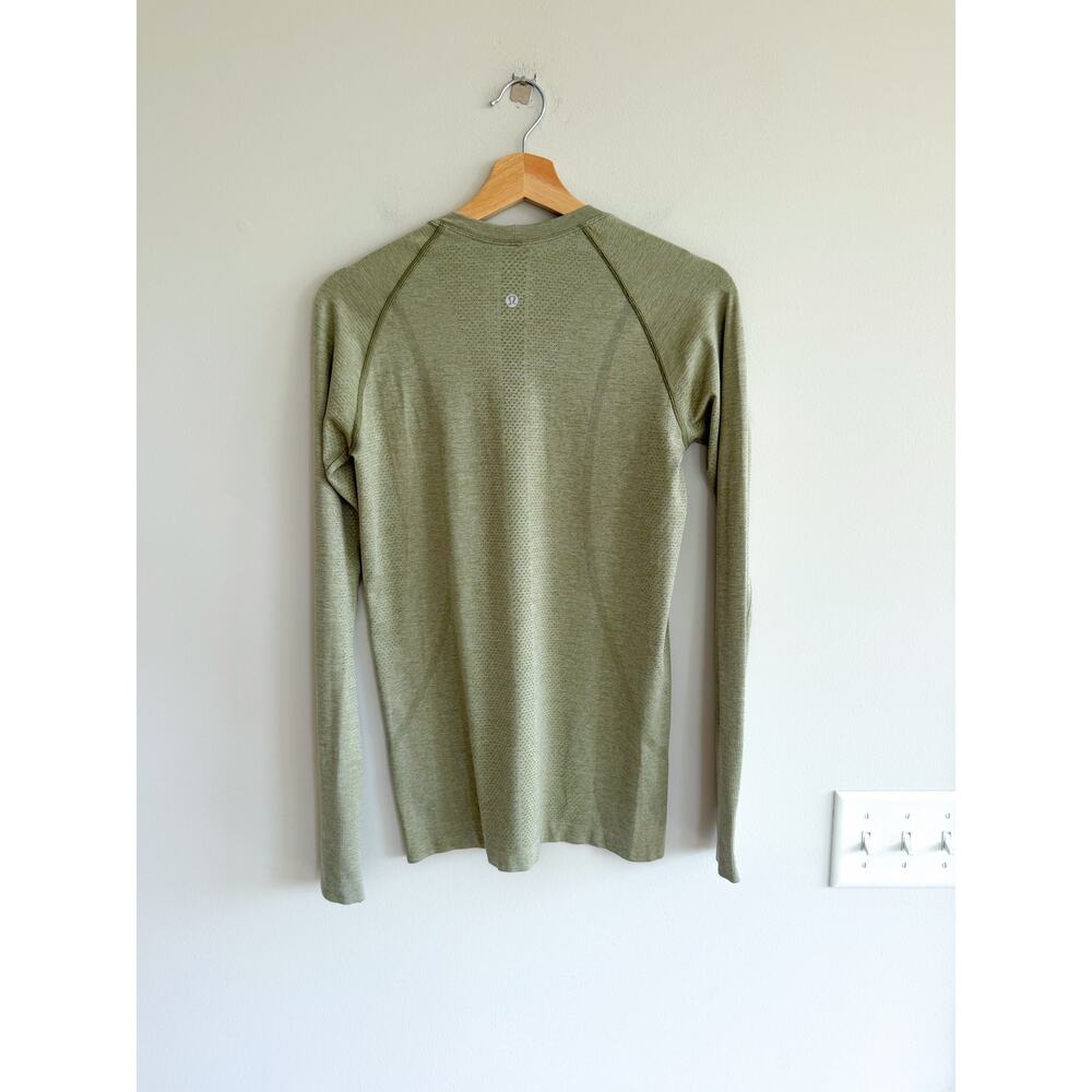 Lululemon Swiftly Tech Long Sleeve 2.0 Running Activewear Top Green 8 - Picture 4 of 10